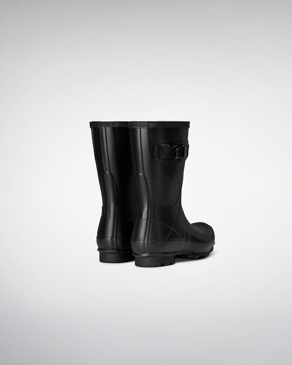 Womens Short Rain Boots - Hunter Norris Field (87BRIPHAD) - Black